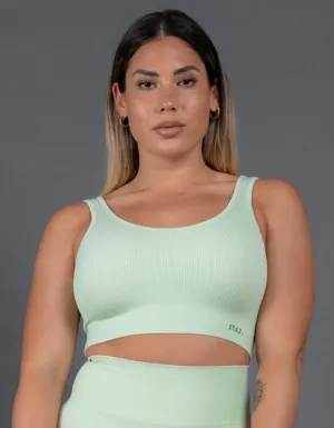 Premium Seamless V5 Low Back Crop Lounge - Aurora (Sage)