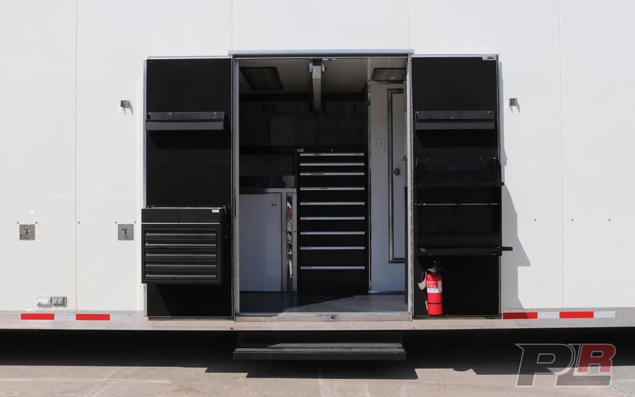 **PRICE REDUCED** 1999 Champion 53ft Screw / Chain Liftgate Race Trailer and 1999 Kenworth T2000 Semi Combo For Sale