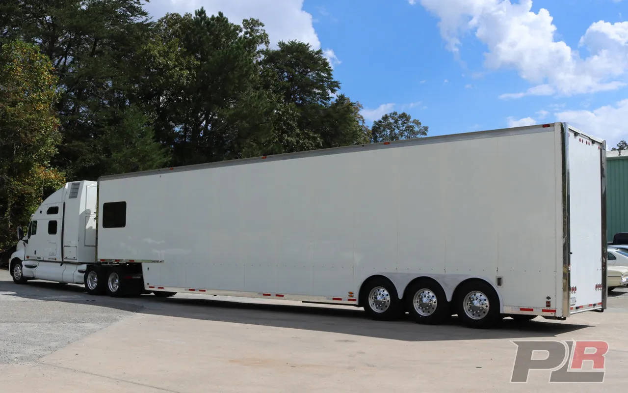 **PRICE REDUCED** 1999 Champion 53ft Screw / Chain Liftgate Race Trailer and 1999 Kenworth T2000 Semi Combo For Sale