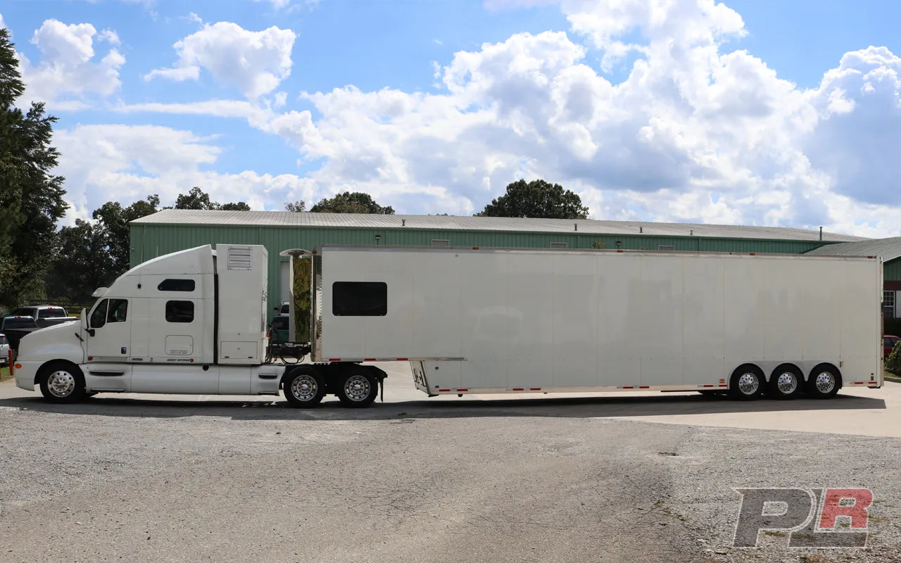 **PRICE REDUCED** 1999 Champion 53ft Screw / Chain Liftgate Race Trailer and 1999 Kenworth T2000 Semi Combo For Sale