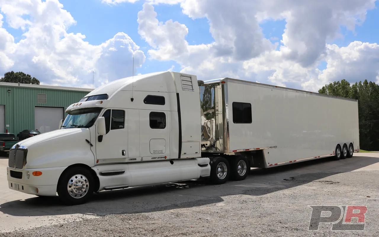 **PRICE REDUCED** 1999 Champion 53ft Screw / Chain Liftgate Race Trailer and 1999 Kenworth T2000 Semi Combo For Sale