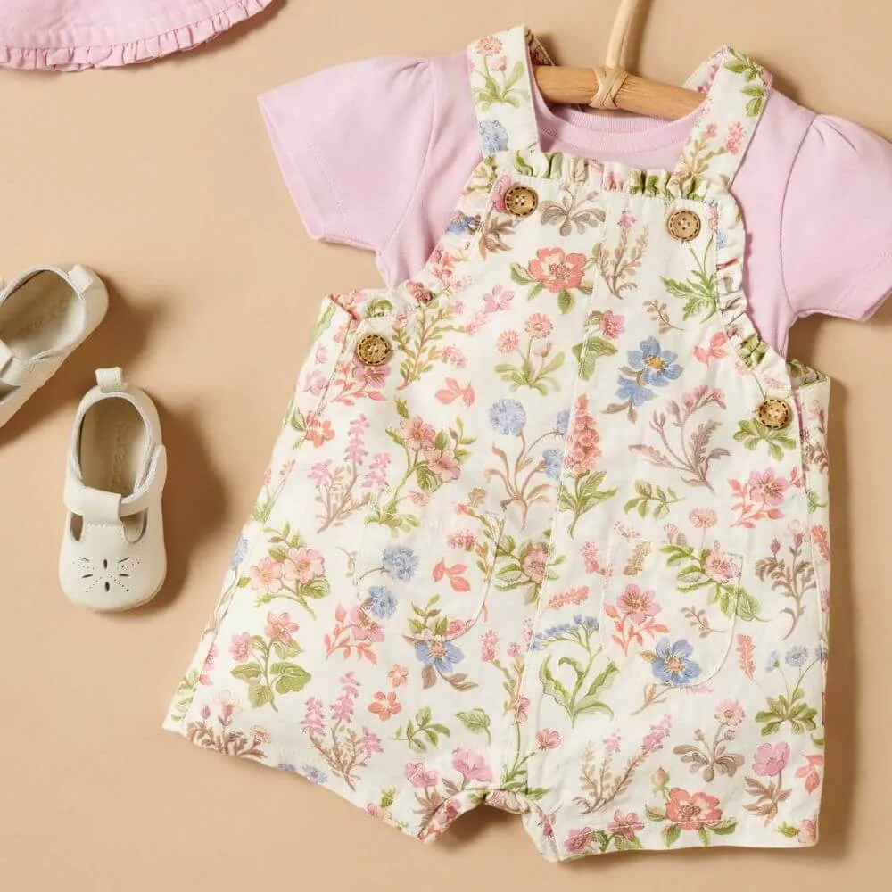 Purebaby Dune Flowers Overall Set