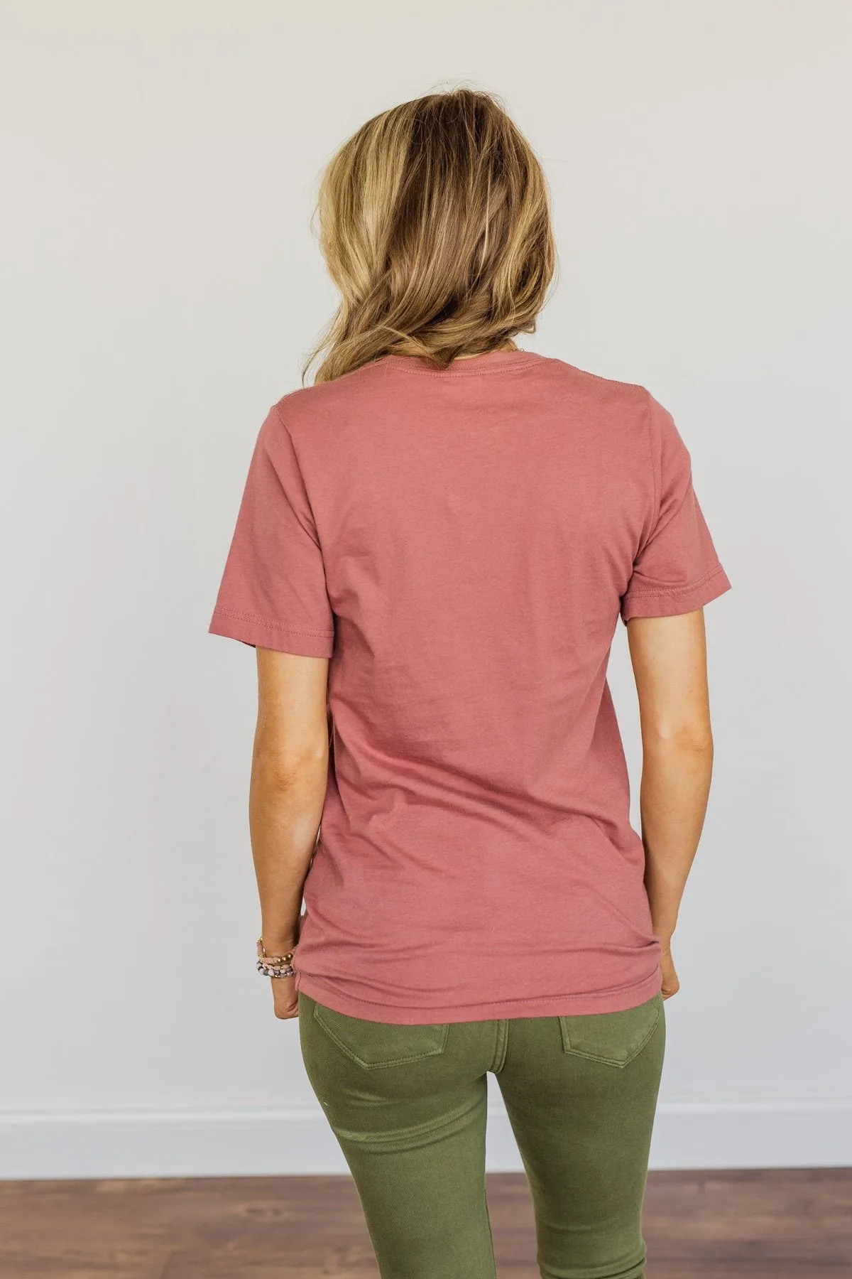 "Desert Honey" Cactus Graphic Top- Mauve