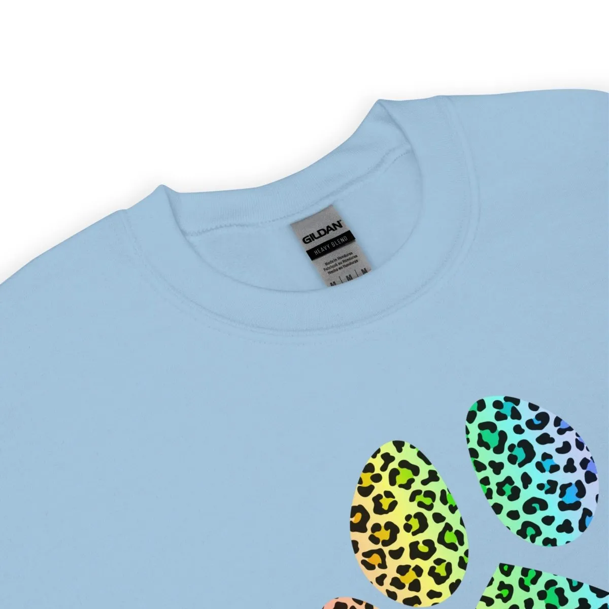 Rainbow Leopard Dog Paw Sweatshirt