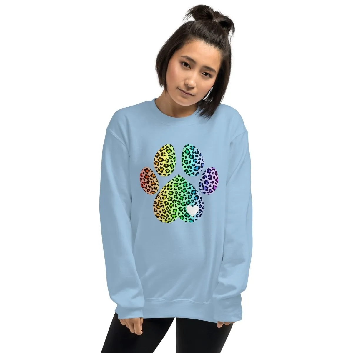 Rainbow Leopard Dog Paw Sweatshirt