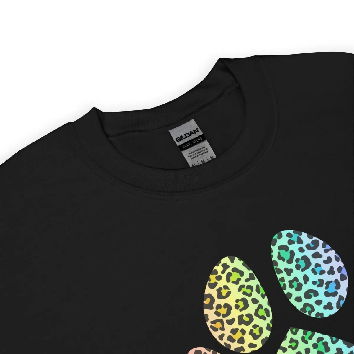 Rainbow Leopard Dog Paw Sweatshirt