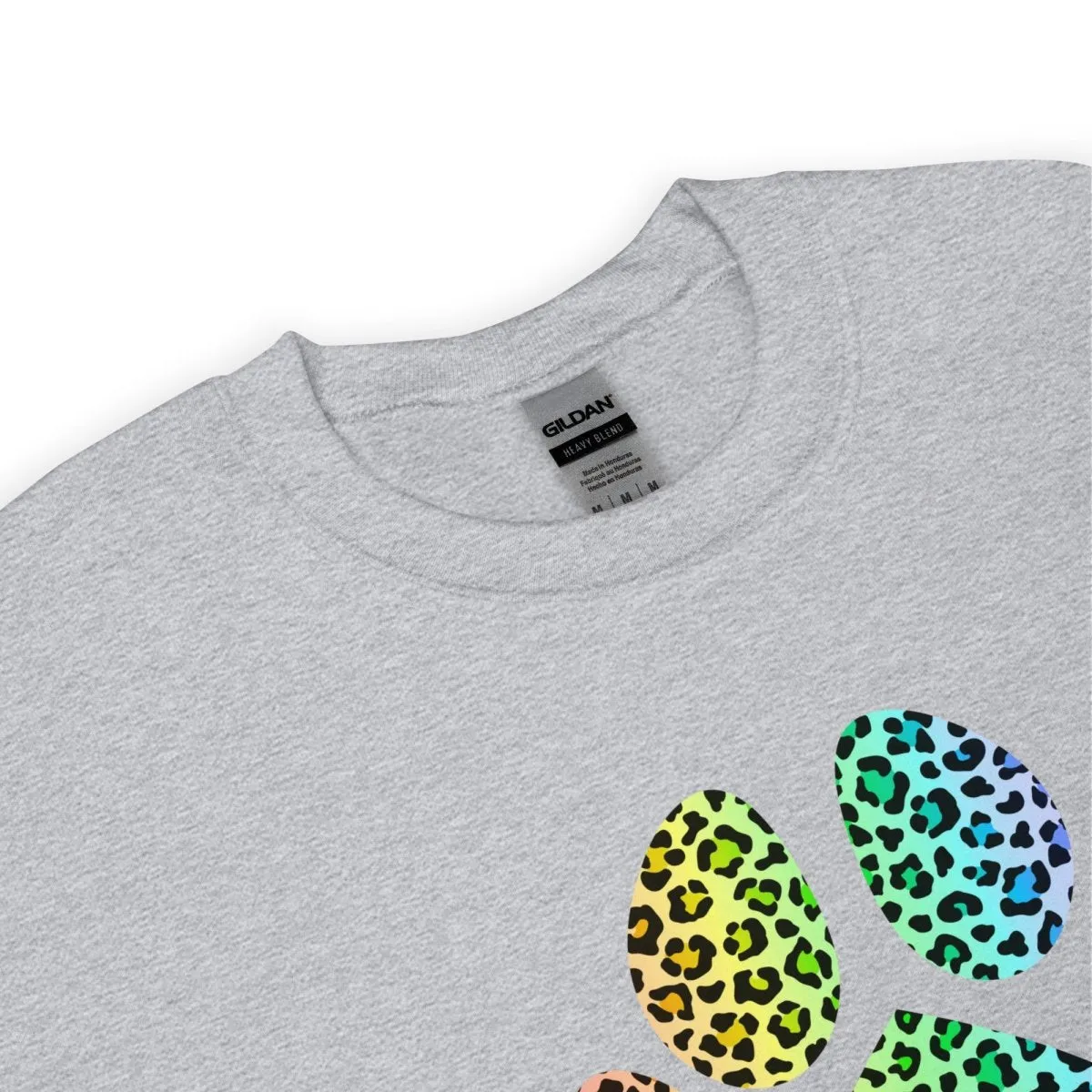 Rainbow Leopard Dog Paw Sweatshirt