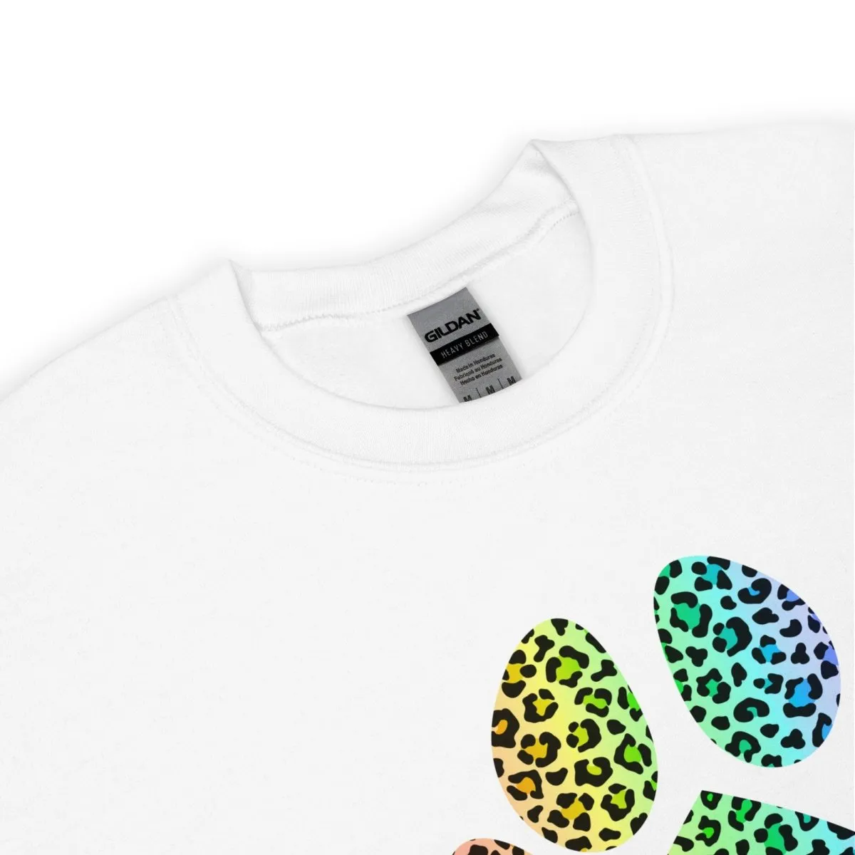 Rainbow Leopard Dog Paw Sweatshirt