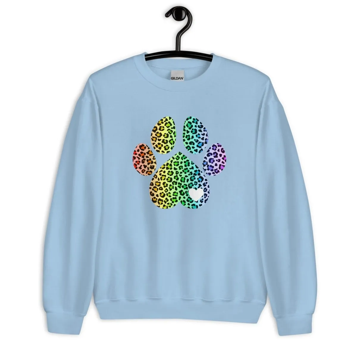 Rainbow Leopard Dog Paw Sweatshirt
