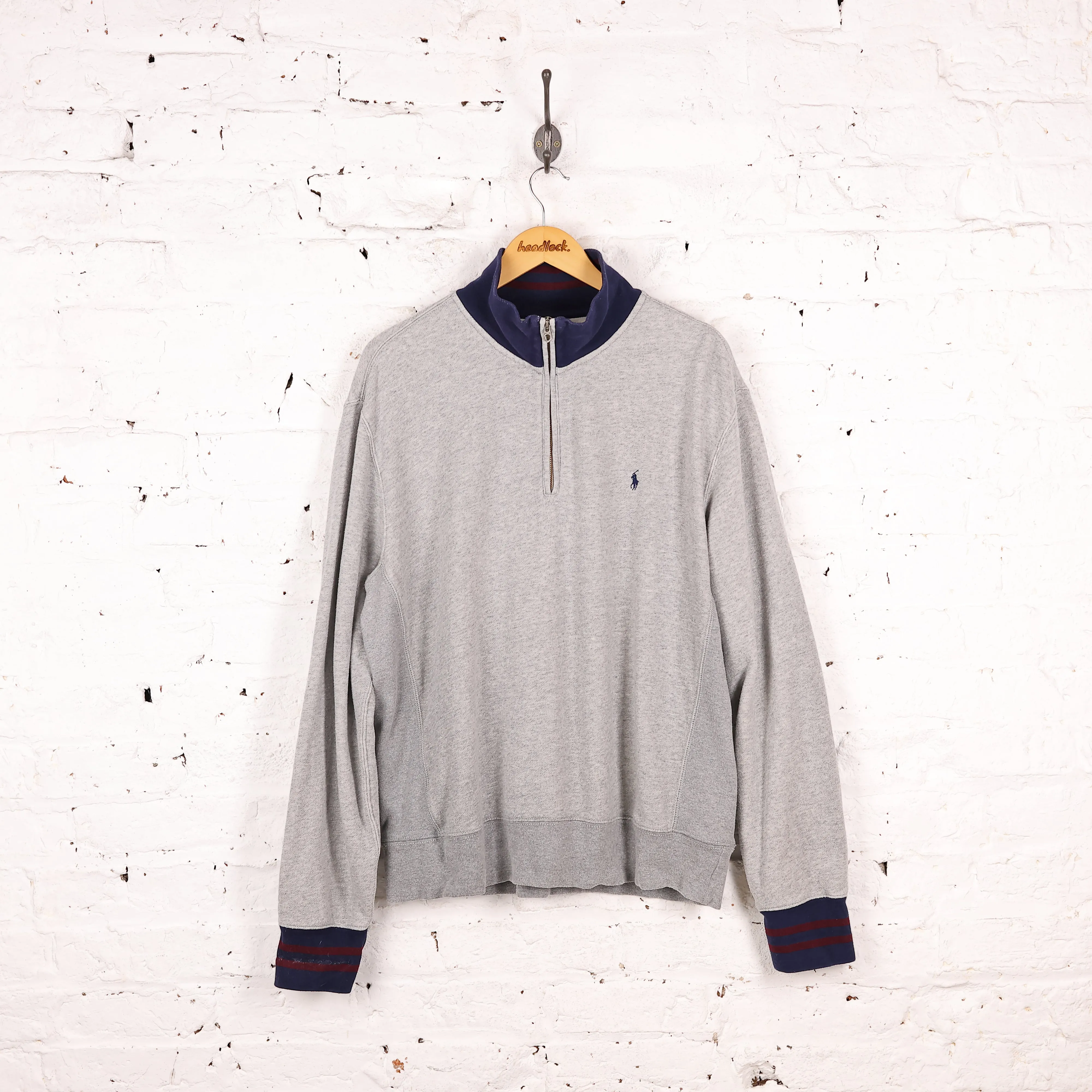 Ralph Lauren 1/4 Zip Sweatshirt - Grey - XL