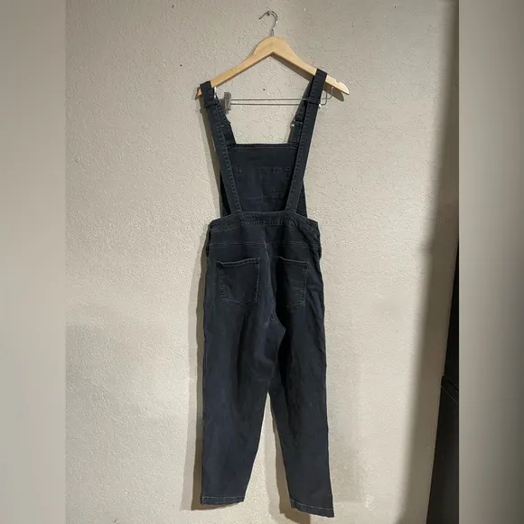Rebecca Minkoff Black Denim Overalls Jeans Bib Skinny Leg Adjustable Straps M