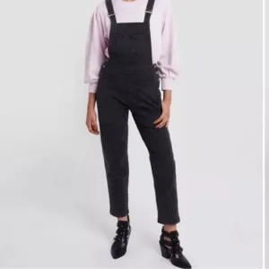 Rebecca Minkoff Black Denim Overalls Jeans Bib Skinny Leg Adjustable Straps M