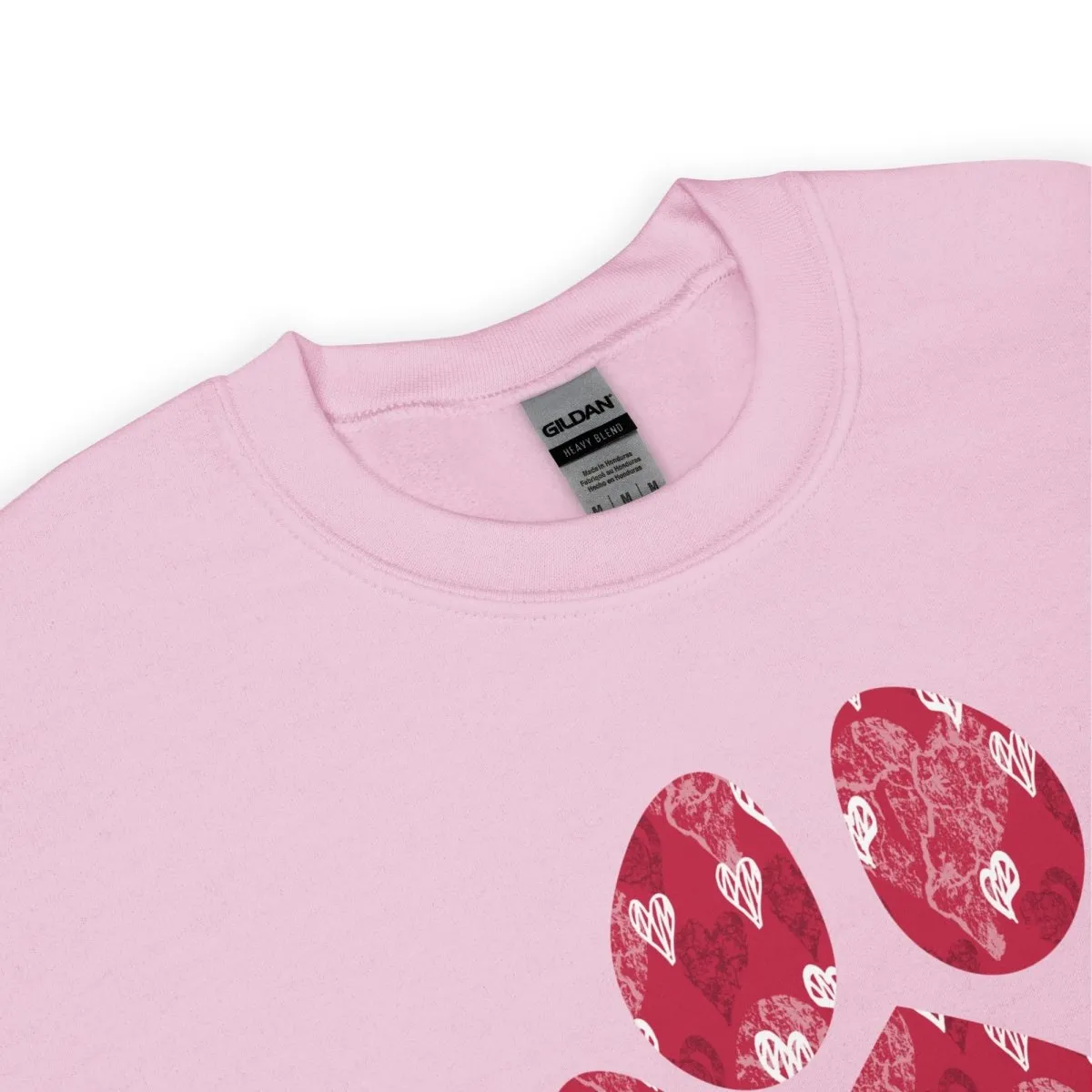 Red Hearts Dog Paw Sweatshirt