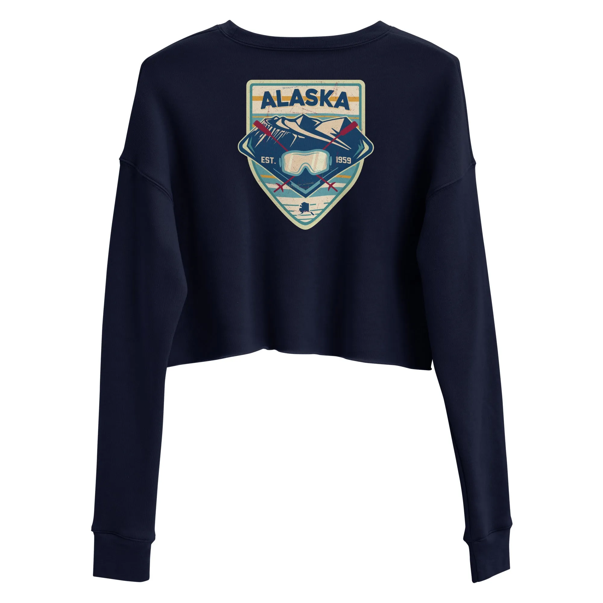 Retro Ski Alaska Crop Sweatshirt