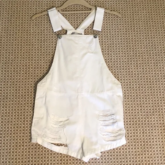 Rumor Boutique White Overalls