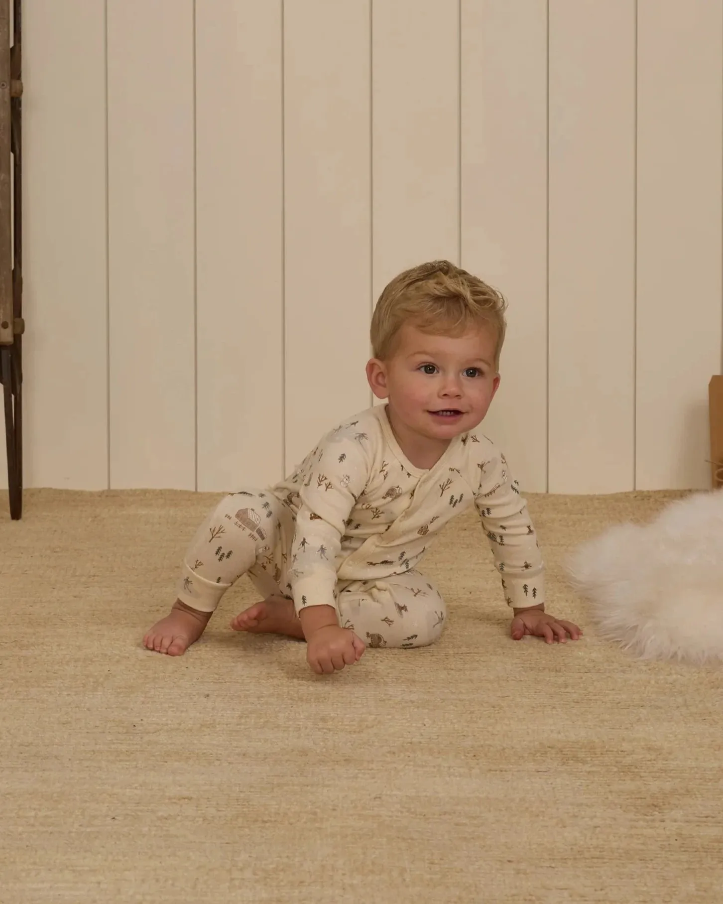 RYLEE   CRU Organic Long John Pajamas || Winter Town