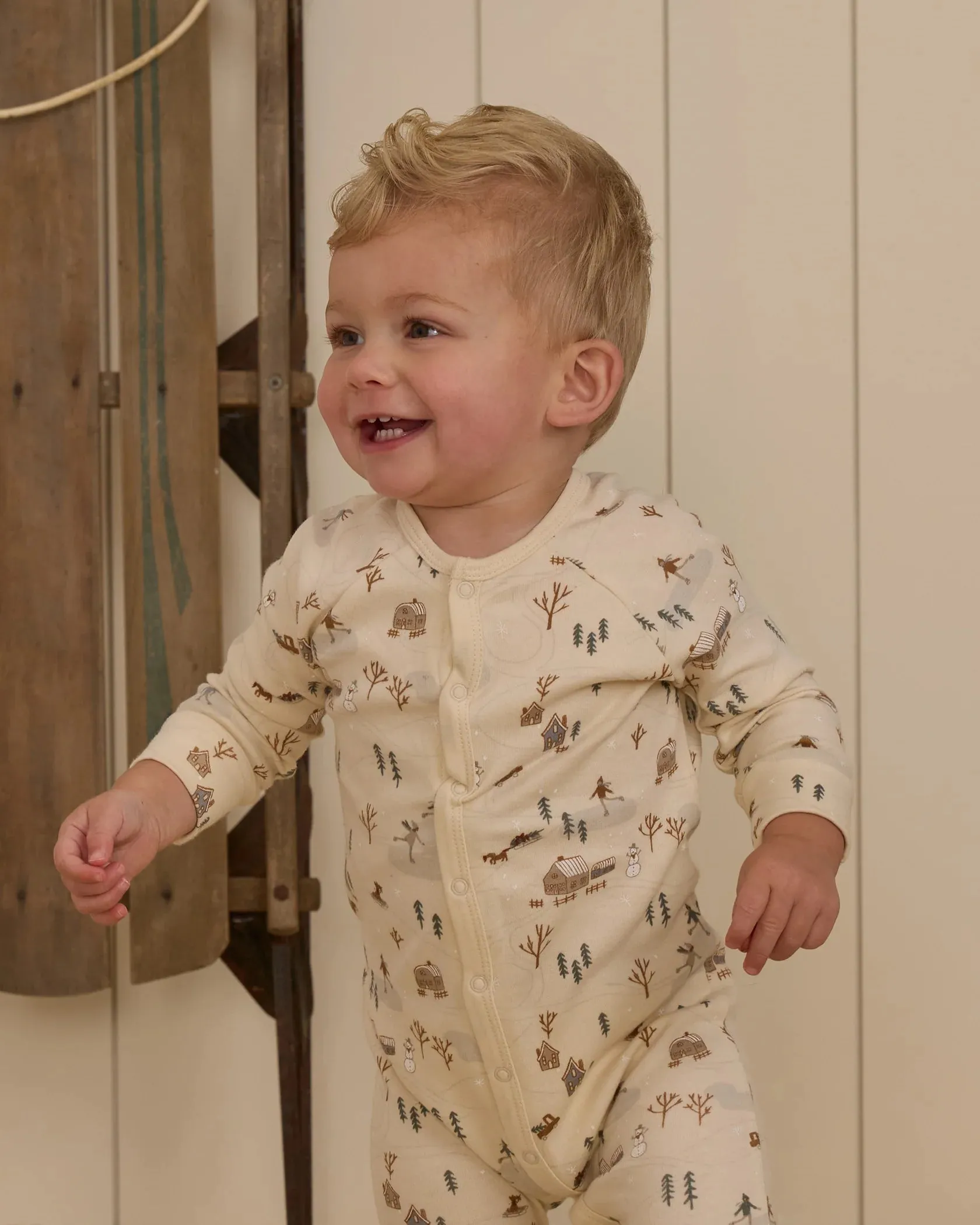 RYLEE   CRU Organic Long John Pajamas || Winter Town