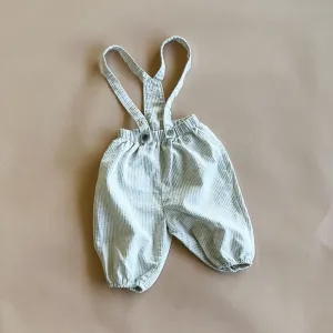 Sawyer Striped Baby overalls | Grey