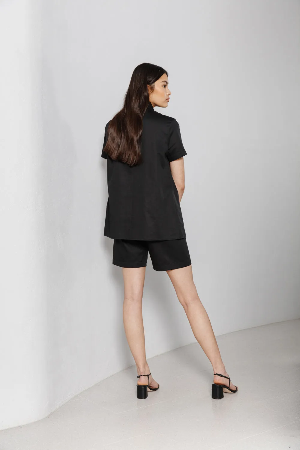 short sleeve shirt, black