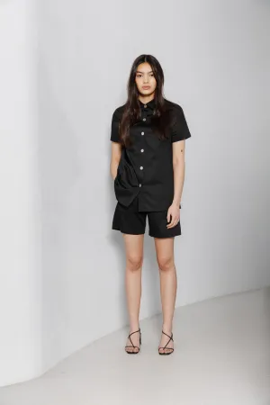 short sleeve shirt, black