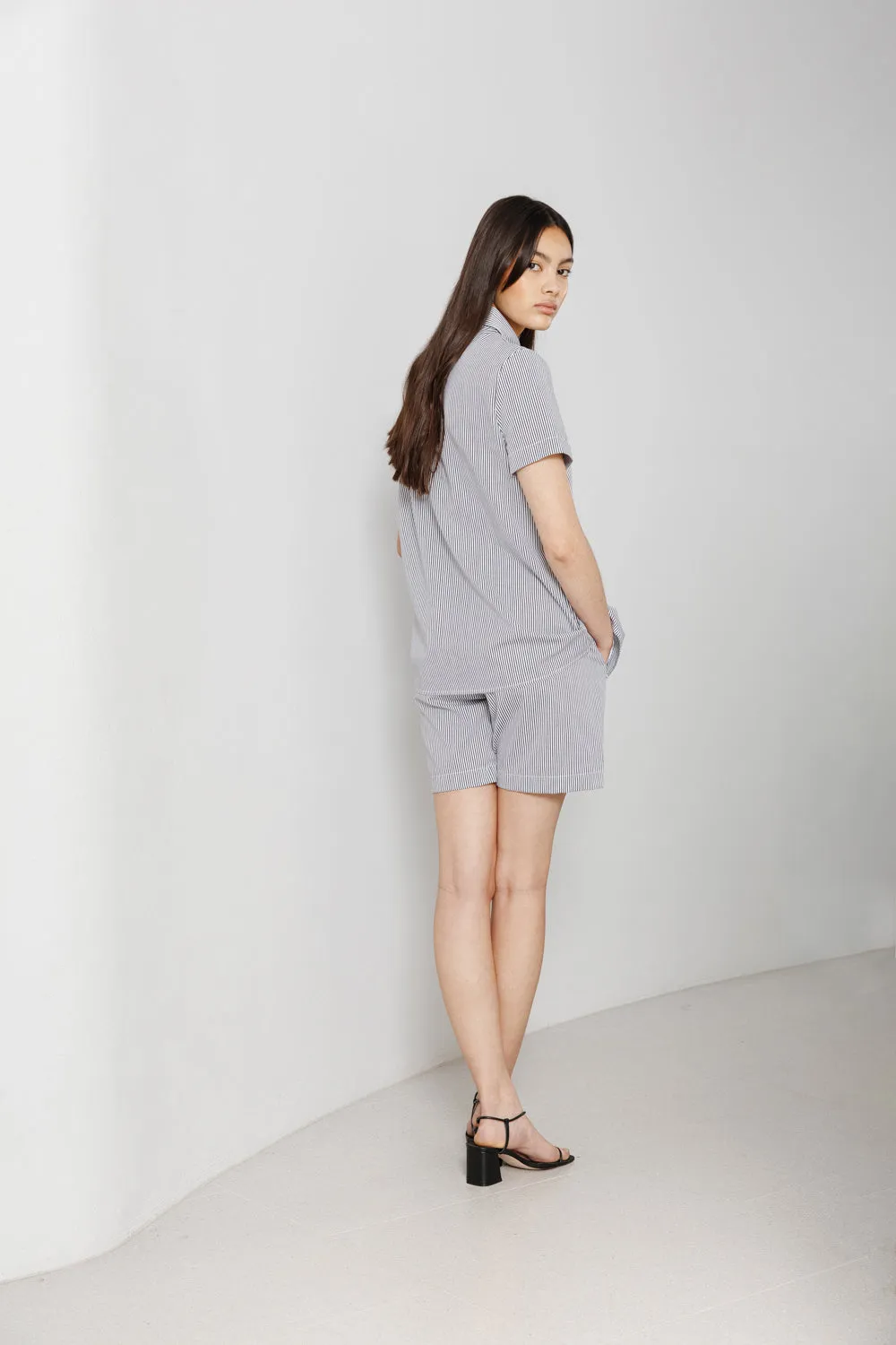 short sleeve shirt, stripe
