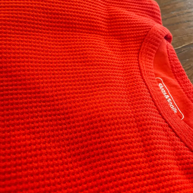 Slugs & Snails Adult Waffle Cotton Set - Cherry Red (Last one! XL)
