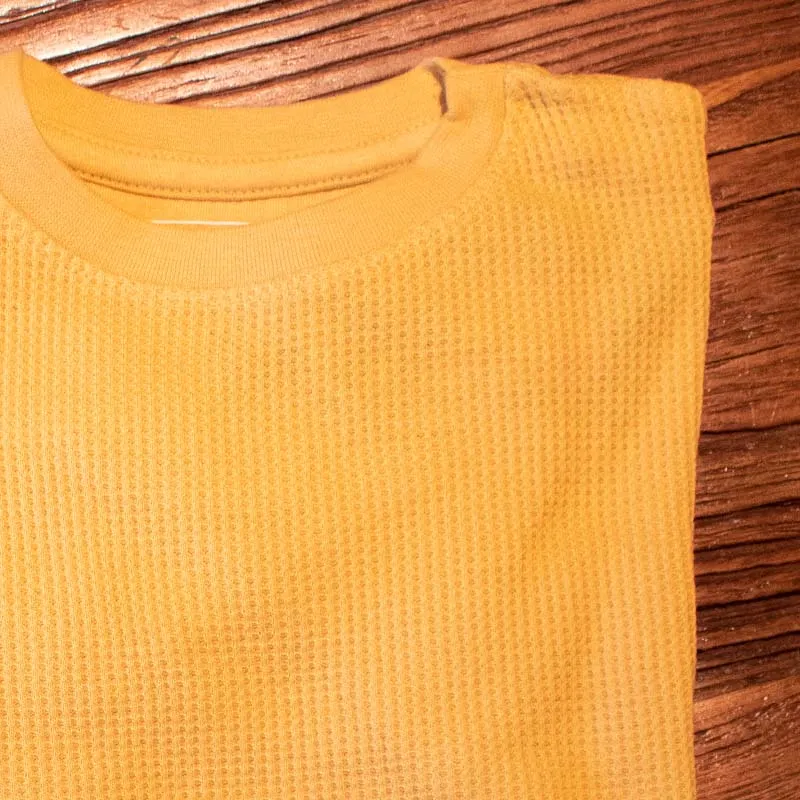 Slugs & Snails Adult Waffle Cotton Set - MUSTARD YELLOW