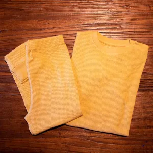 Slugs & Snails Adult Waffle Cotton Set - MUSTARD YELLOW