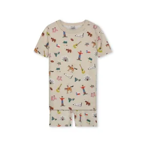 Smaller Things Goodnight, Texas Short Pajamas Set