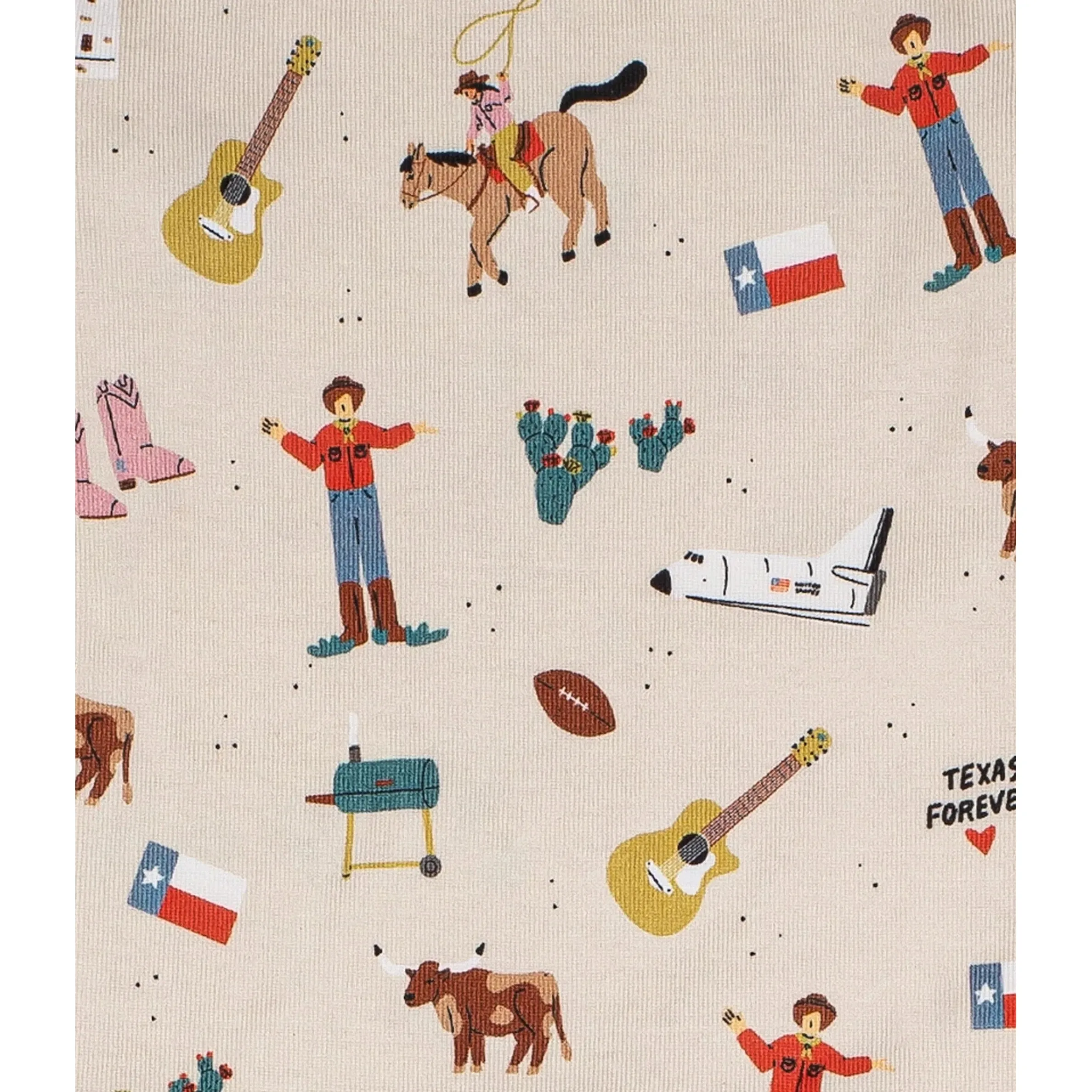 Smaller Things Goodnight, Texas Short Pajamas Set