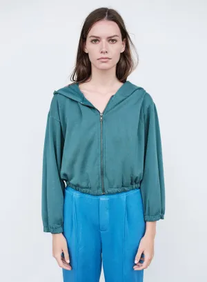 Softest Fleece Crop Zip Hoodie