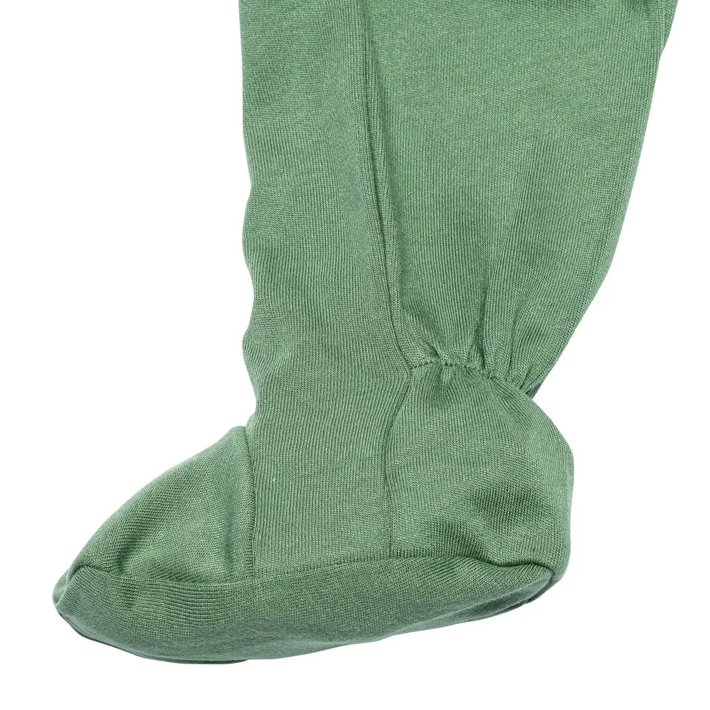 Solid Bamboo Footie Pyjama - Hunter Green