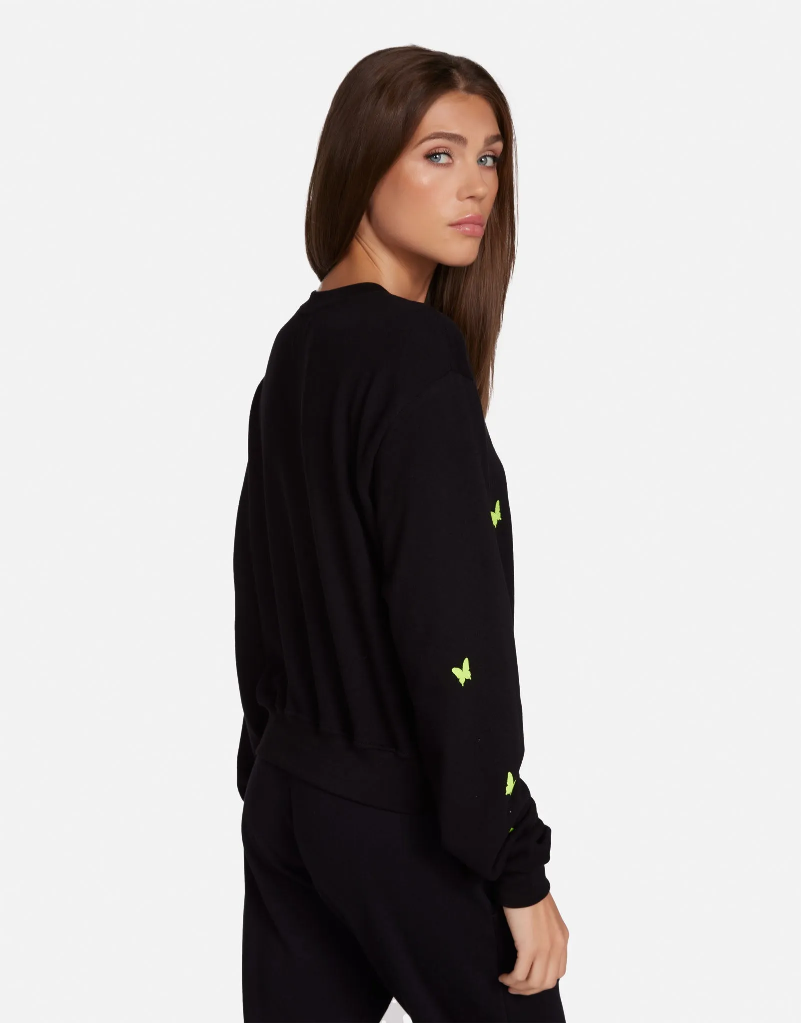 Spalding Neon Peace Love Butterflies