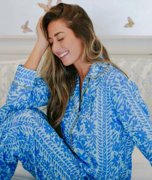 Summer Blue Pajama Set