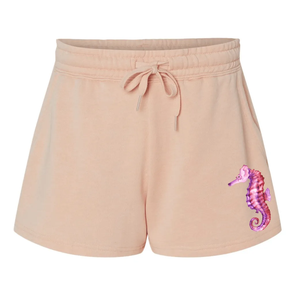 Sunrise Shorts - Pink Seahorse
