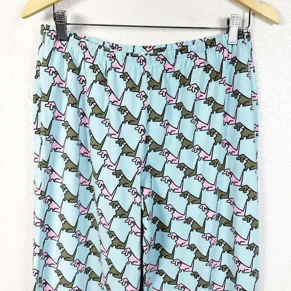 Trina Turk NWT X Bead Head Pajamas Womens Hound Long Sleeve Pant Set Medium