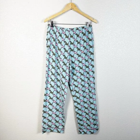 Trina Turk NWT X Bead Head Pajamas Womens Hound Long Sleeve Pant Set Medium