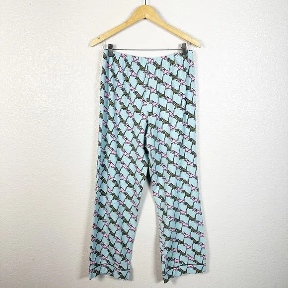 Trina Turk NWT X Bead Head Pajamas Womens Hound Long Sleeve Pant Set Medium