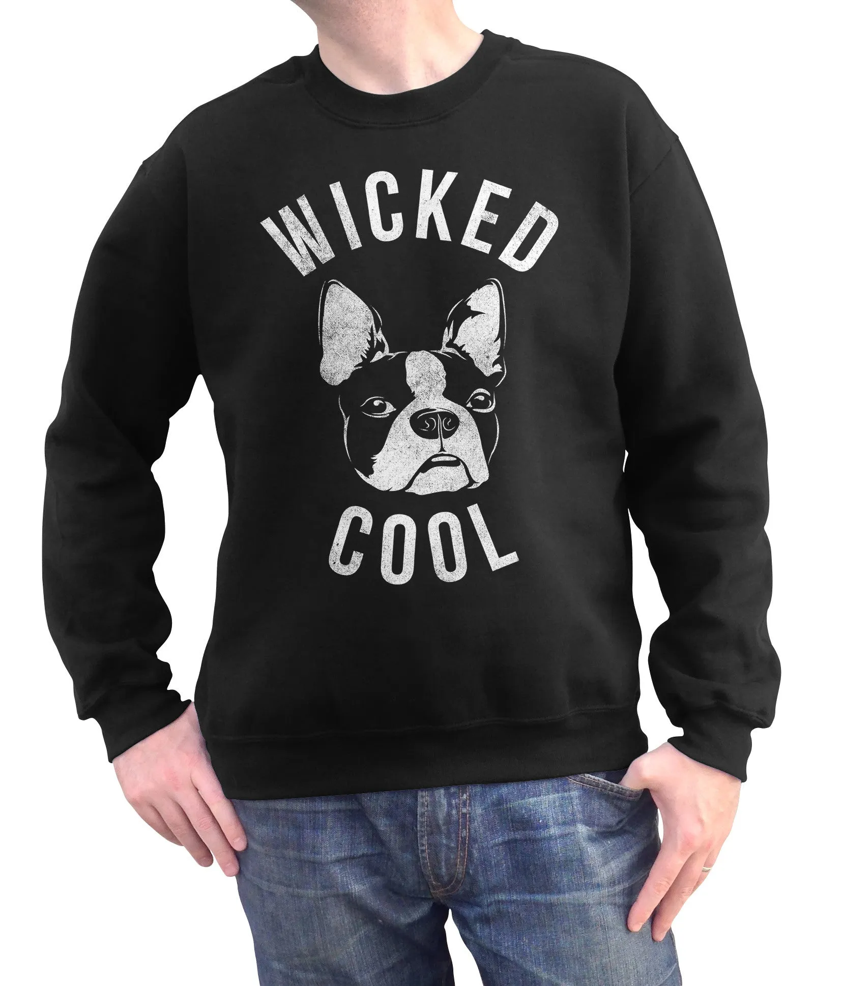 Unisex Wicked Cool Boston Terrier Sweatshirt