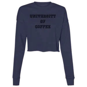 University of Coffee Ladies' Cropped Fleece Crew