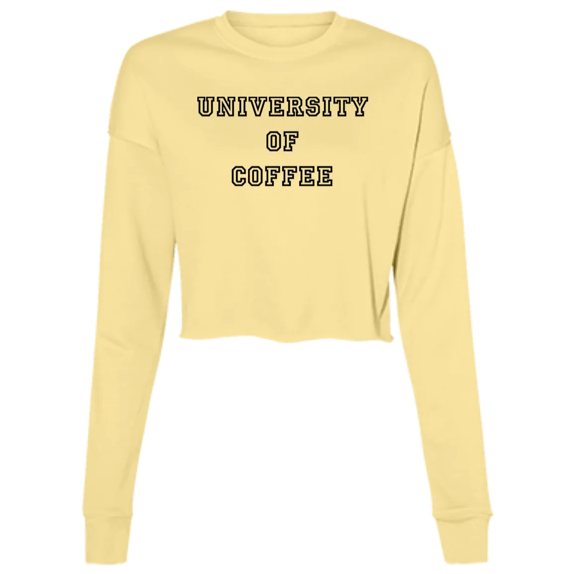 University of Coffee Ladies' Cropped Fleece Crew