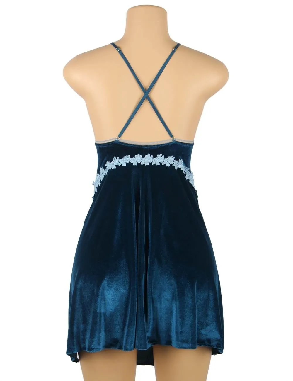 Velour Embroidery Nightdress Egypt With G String