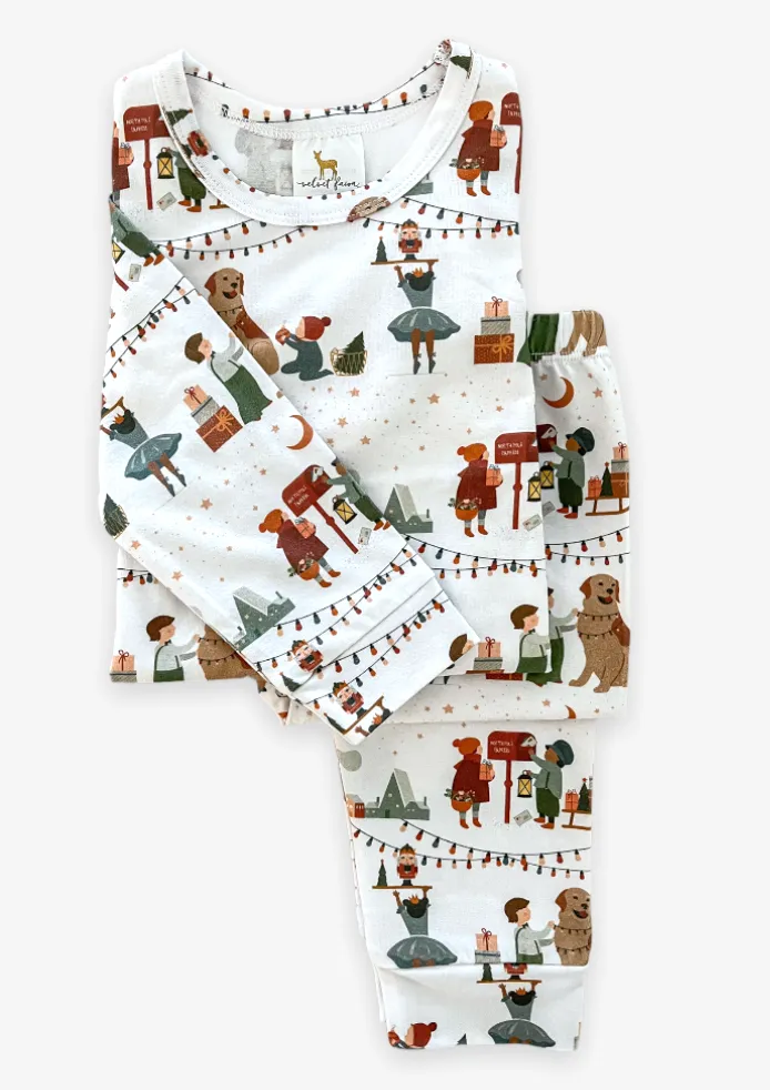 Velvet Fawn Tinsel Town Two Piece Kids Pajama Jammie Set