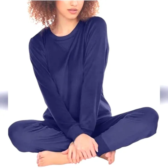 velvet feel PAJAMAS pj's HONEYDEW lounge wear SIZE XXL super soft NAVY BLUE 💙