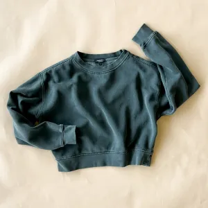 Vintage Cropped Sweatshirt | Black | Women & Youth 10 