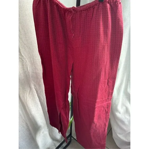 Vintage Victoria’s Secret Pajama Set Y2K Robe Top Geometric Red Medium
