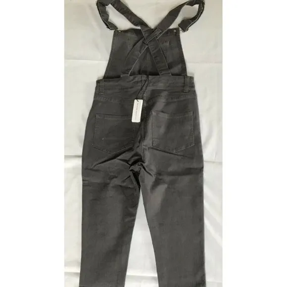 WeWoreWhat Hi-Rise Skinny Overalls Grey Stretch Size S