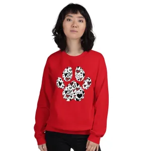 White Hearts Dog Paw Sweatshirt