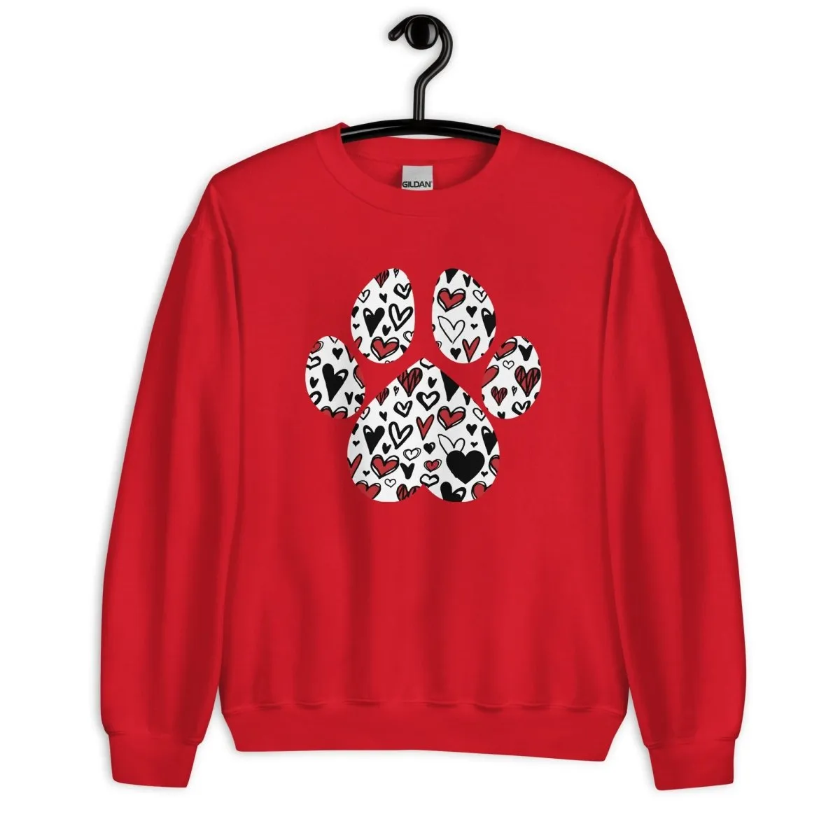 White Hearts Dog Paw Sweatshirt