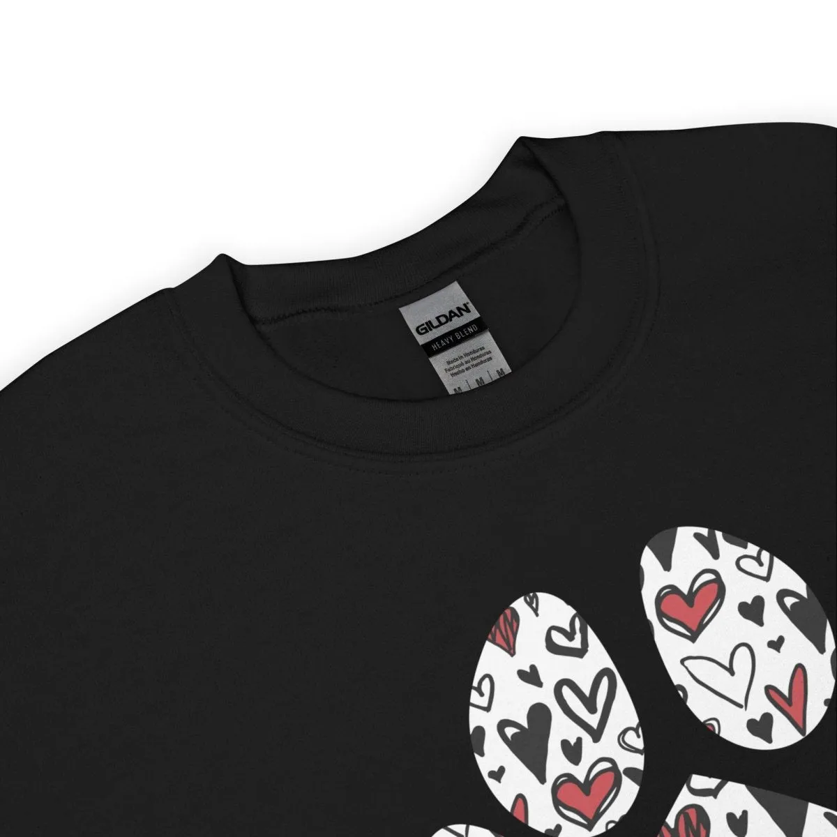 White Hearts Dog Paw Sweatshirt